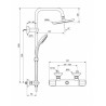 PORCHER - Colonne de Douche Thermostatique Olyos - D1130AA