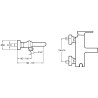 Mitigeur Robinet Thermostatique Bain/Douche JACOB DELAFON Singulier Mural Chrome - E10867-CP