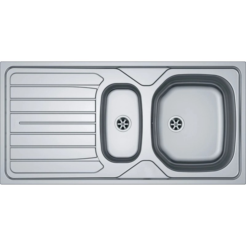 Évier de Cuisine Inox à Encastrer FRANKE REN651 Réversible 2 Cuves 1 Égouttoir 1000x500mm - 898526 Évier de Cuisine Inox à Encastrer FRANKE REN651 Réversible 2 Cuves 1 Égouttoir 1000x500mm - 898526
