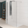 Paroi de Douche à l'Italienne KINEDO Kinestyle Solo 140x200cm Verre Transparent Profilé Chromé - PA1765CTNE