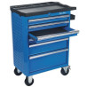 Servante d'Atelier 6 Tiroirs en Acier avec Plateau Supérieur Bleu 1005x678x459mm