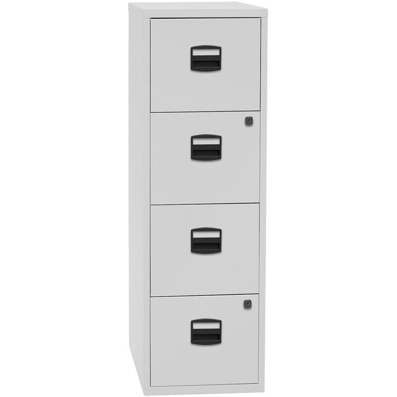 Armoire de Classement BISLEY 4 Tiroirs Pour Dossiers Suspendus H1321xL413xP622mm Gris - PFA44x Armoire de Classement BISLEY 4 Tiroirs Pour Dossiers Suspendus H1321xL413xP622mm Gris - PFA44x