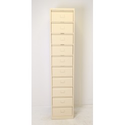 Armoire-Classement-à-Clapets-10-Casiers-H198xL41xP35cm-Beige-FCP.10