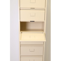 Armoire-Classement-à-Clapets-10-Casiers-H198xL41xP35cm-Beige-FDC.10