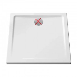 Receveur de Douche Ultra-Plat AQUANCE Belo Antigliss à Poser ou Encastrer 80x80cm