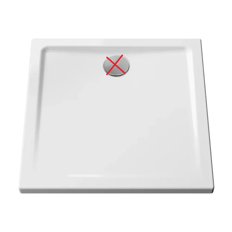Receveur de Douche Ultra-Plat AQUANCE Belo Antigliss à Poser ou Encastrer 80x80cm