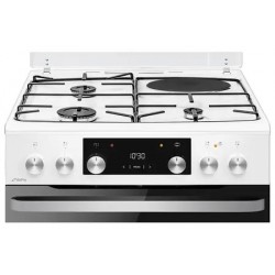 AMICA-Cuisinière-Mixte-Four-77L-Blanc-4-Feux-ACM7035RB