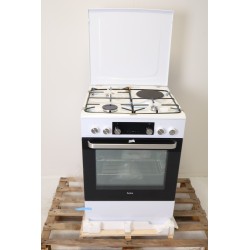 AMICA-Cuisinière-Mixte-Four-77L-Blanc-4-Feux-ACM7035RB