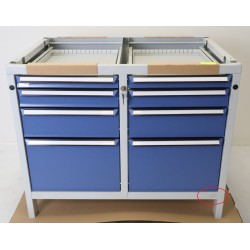 Établi d'Atelier Fixe Sans Plateau KIND Modul 100 Avec Tiroirs pas cher.