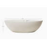 Baignoire Ovale Îlot TOTS 180x52x85cm Blanche