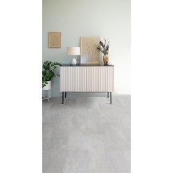 Boite de 2,23m² de Parquet Vinyle Acoustique UNICLIC Ponza Imitation Carrelage Gris