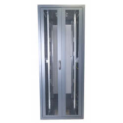 Baie de Câblage Brassage Réseau TECHLINK 19-42U Doubles Portes Perforées Gris 800x1000mm