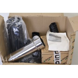 Kit Ventouse Horizontal Conduit de Poêle Etanche DINAK Diflux Inox Sortie Latérale