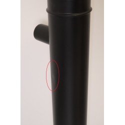 Kit Ventouse Horizontal Conduit de Poêle Etanche DINAK Diflux Inox Sortie Latérale Laqué noir pas cher