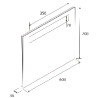 Miroir de Salle de Bain SALGAR Alcor 600 Lumière Led et Antibuée Rectangulaire 600x700mm - 97309