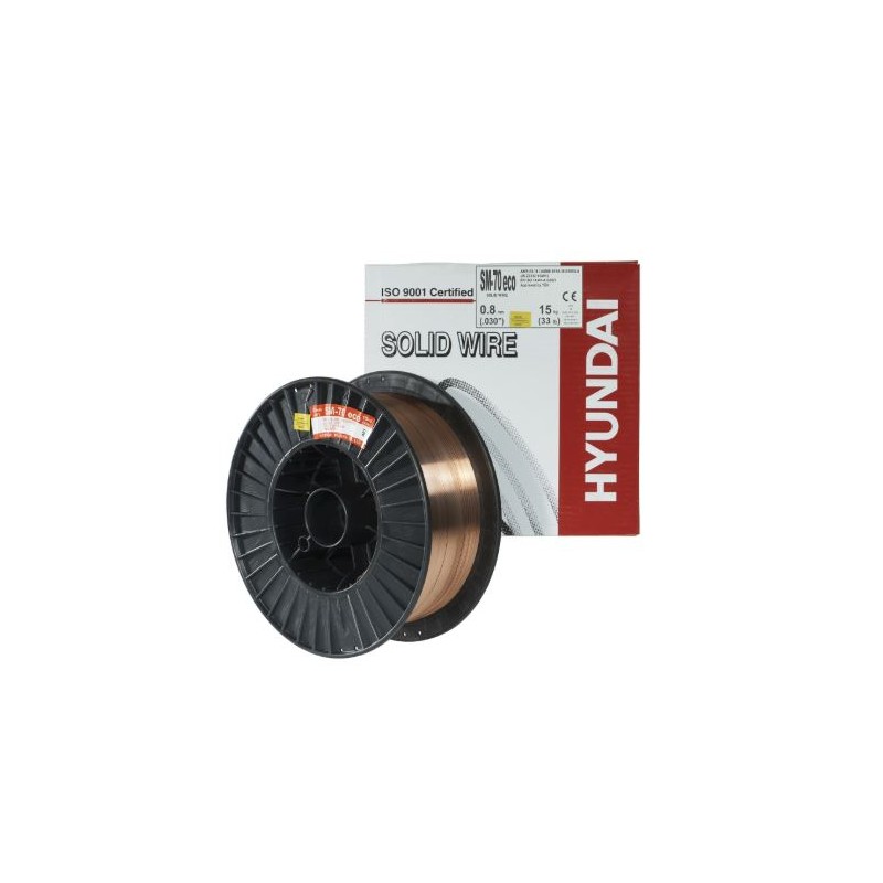 Bobine de Fil Cuivré de Soudage HYUNDAY 15kg Ø1.2mm - SM-70ECO - Neuve Déclassée