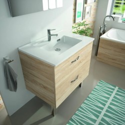 Plan Vasque NEOVA Résiné de Synthèse avec Dosseret L70cm P55cm Blanc - A23004494 - NEUF