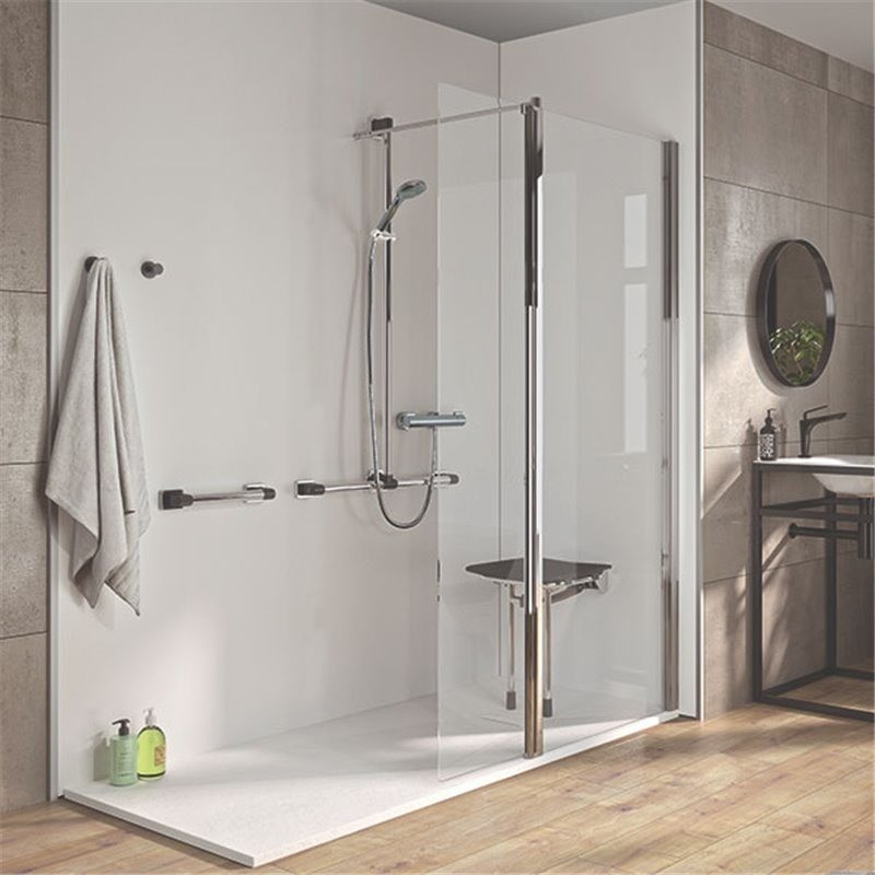 Lot de 2 Panneaux de Douche en PVC  AKW Alvéo 60X255 cm Blanc Brillant - 27830WHG - NEUF