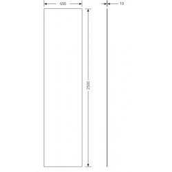 Lot de 2 Panneaux de Douche en PVC  AKW Alvéo 60X255 cm Blanc Brillant - 27830WHG - NEUF