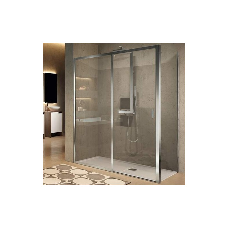 NOVELLINI - Paroi de Douche Lunes 2.0 2PH 108-114 cm - LUN2PH108S2B