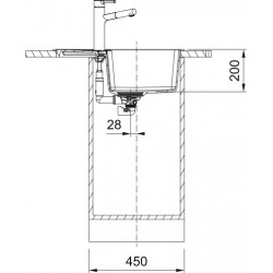 FRANKE - Évier de Cuisine Centro CNG611-62 avec Égouttoir - 898526