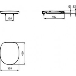 IDEAL STANDARD - Abattant WC Connect et Matura - E822501