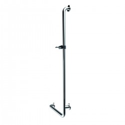 Barre d'Appui PMR NORMBAU 500x1200mm avec Support de Douchette à Gauche Inox Finition Mate - 2055050 - NEUVE Déclassée