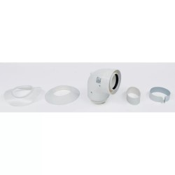 Coude Ventouse ATLANTIC 80/125 90° pour PAC et Chaudières - 074246 - NEUF