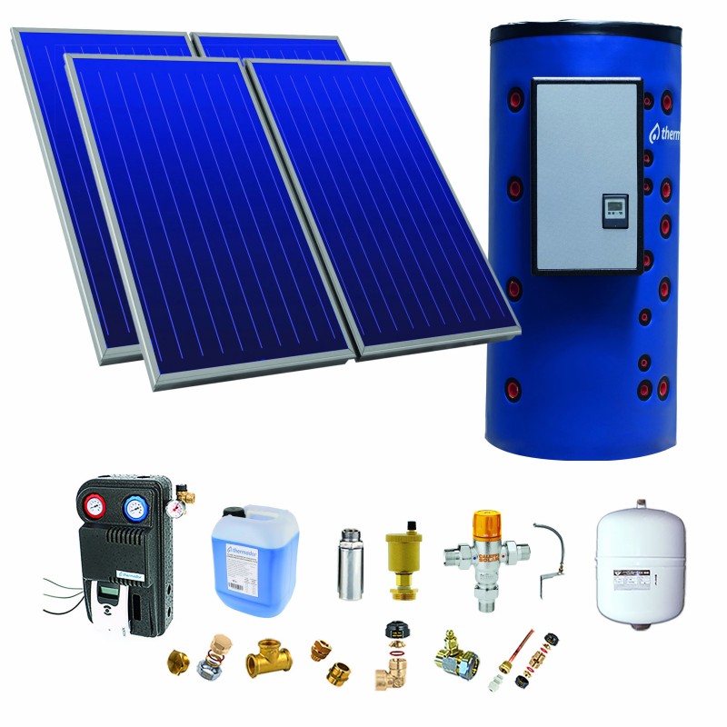 Kit Solaire THERMADOR Pack E 4 Panneaux Solaires Astrea + Ballon 500L Production ECS Instantanée - PSOLCHECSPBM45 Kit Solaire THERMADOR Pack E 4 Panneaux Solaires Astrea + Ballon 500L Production ECS Instantanée - PSOLCHECSPBM45