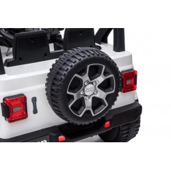 Voiture 4x4 Électrique 2 Places JEEP Wrangler Rubicon Blanche