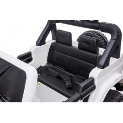 Voiture 4x4 Électrique 2 Places JEEP Wrangler Rubicon Blanche