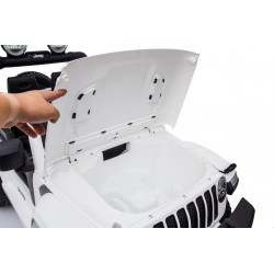 Voiture 4x4 Électrique 2 Places JEEP Wrangler Rubicon Blanche