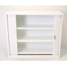 Armoire Basse à Rideaux de Bureau MTI 2 Tablettes Corps et Rideaux Blanc 120x105x43cm - AM1210R-BLC