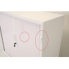Armoire Basse à Rideaux de Bureau MTI 2 Tablettes Corps et Rideaux Blanc 120x105x43cm - AM1210R-BLC