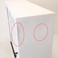 Armoire Basse à Rideaux de Bureau MTI 2 Tablettes Corps et Rideaux Blanc 120x105x43cm - AM1210R-BLC
