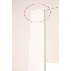 Paroi de Douche NOVELLINI Lunes 2.0 Panneau Fixe 84 Extensible 84-90cm Verre Trempé Profilé Blanc - LUNF84-1A