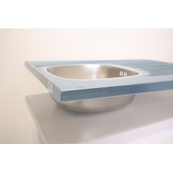 Évier à Poser MODERNA Lavelli 1 Cuve et 1 Egouttoir en Inox Lisse