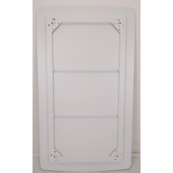 Table de Jardin 160x90cm JARDILINE Corfou Rectangulaire en Aluminium Blanc