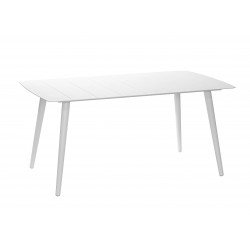 Table de Jardin 160x90cm JARDILINE Corfou Rectangulaire en Aluminium Blanc - TB-2211 - NEUVE Déclassée