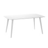 Table de Jardin 160x90cm JARDILINE Corfou Rectangulaire en Aluminium Blanc - TB-2211 - NEUVE Déclassée