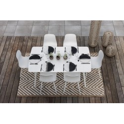 Table de Jardin 160x90cm JARDILINE Corfou Rectangulaire en Aluminium