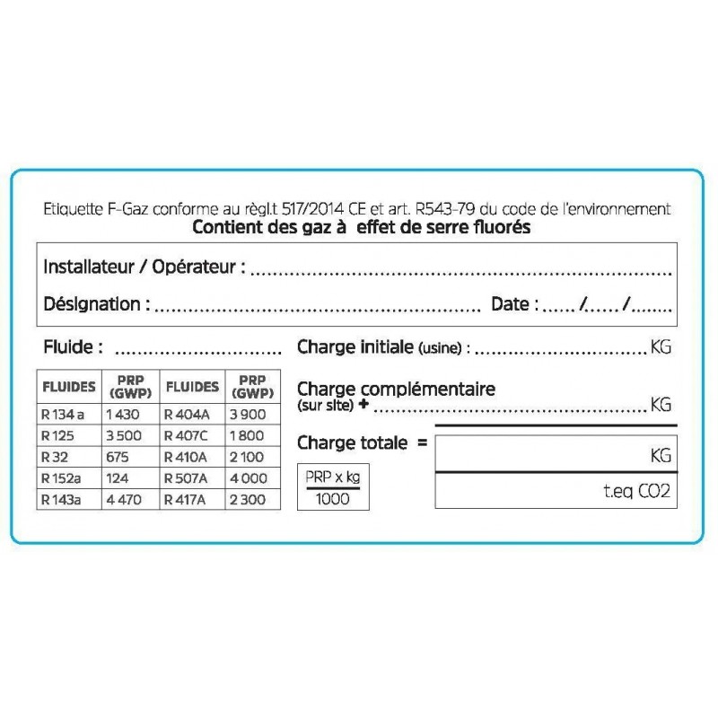Lot de 25 Étiquettes Signalétiques ALL COM pour Installation Frigorifique - WE-16-25 Lot de 25 Étiquettes Signalétiques ALL COM pour Installation Frigorifique - WE-16-25