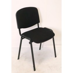 Lot de 5 Chaises de Bureau Réunion MTI Noires Empilables 4 Pieds - PR500