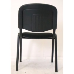 Lot de 5 Chaises de Bureau Réunion MTI Noires Empilables 4 Pieds - PR500
