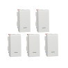 Lot de 5 Interrupteurs Va-et-Vient avec Témoin Lumineux SCHNEIDER Unica 10A Connex Rapide 1 Module Mécanisme Seul-NU310318S