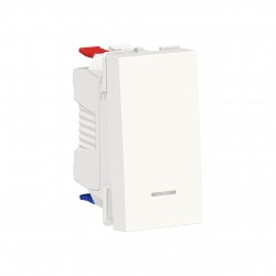 Lot de 5 Interrupteurs Va-et-Vient avec Témoin Lumineux SCHNEIDER Unica 10A Connex Rapide 1 Module Mécanisme Seul-NU310318S