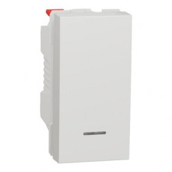 Lot de 4 Interrupteurs à Bouton-Poussoir Lumineux SCHNEIDER Unica 10A 1 Module Blanc Mécanisme Seul - NU310618N