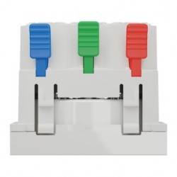 Lot de 10 Prises de Courant 2P+T  SCHNEIDER Unica FR 90° Raccord Rapide Traversant Blanc Mécanisme Seul - NU305918