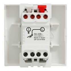 Lot de 5 Interrupteurs Poussoir SCHNEIDER Unica NO 10A Connexion Rapide Blanc 2 Modules Mécanisme Seul - NU320618F