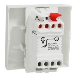 Lot de 5 Interrupteurs Poussoir SCHNEIDER Unica NO 10A Connexion Rapide Blanc 2 Modules Mécanisme Seul - NU320618F